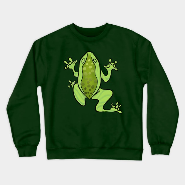 Emerald frog Crewneck Sweatshirt by quenguyen